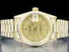Rolex Datejust 31 Gold President Champagne Pied De Poule Dial 68278
